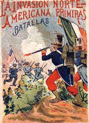 Mexican War posters: La Invasion Norte Americana Primeras Batallas