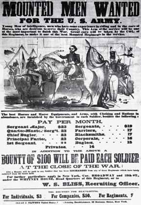 Spanish American War posters: Mounted Men Wanted for the U.S. Army.
