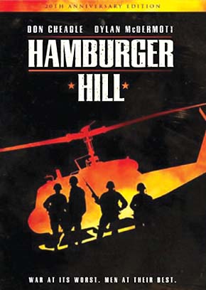Vietnam War Film Poster: Hamburger Hill. War at its Worst. men at their Best. Don Cheadle, Dylan McDermoti.