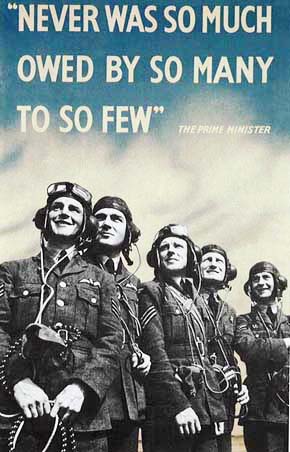 WWII Posters: Winston Churchill, Never Was So Much Owed By So Many to So Few. (the Prime Minister)