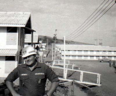 This is me outside barracks at Phan Rang.