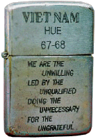 VSPA Zippo Lighters We Carried in Vietnam and Thailand