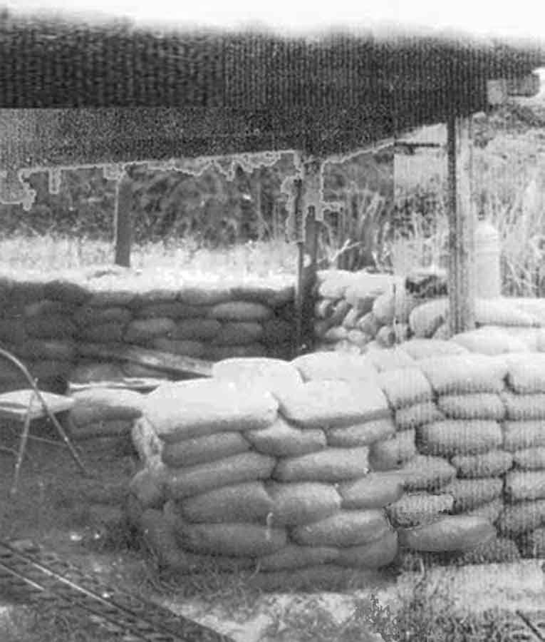 Security bunkers we manned, and built during our off-duty time!