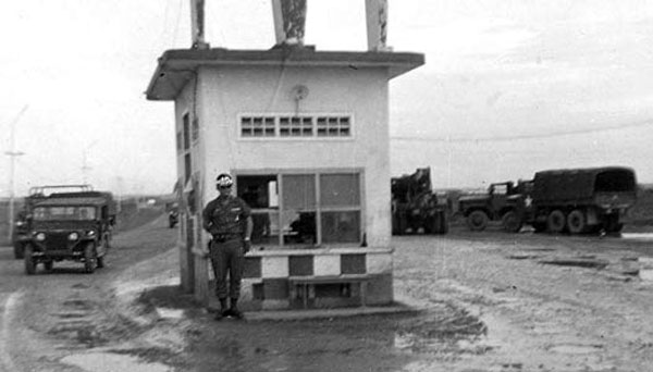 4. Bien Hoa AB Main Gate. Closer Up, Photo by: Ernest (Coco) Govea. 1968-1969.