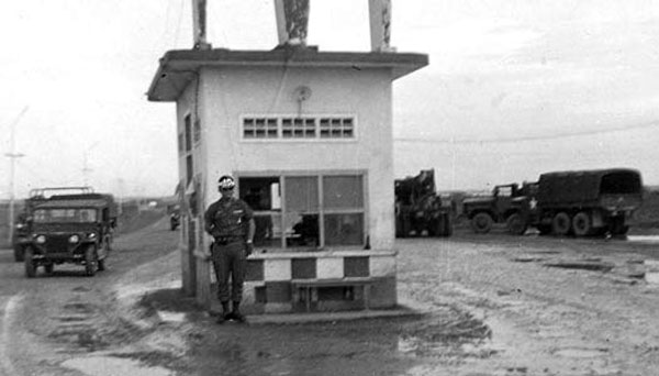 4. Bien Hoa AB Main Gate. Closer Up, Photo by: Ernest (Coco) Govea. 1968-1969.