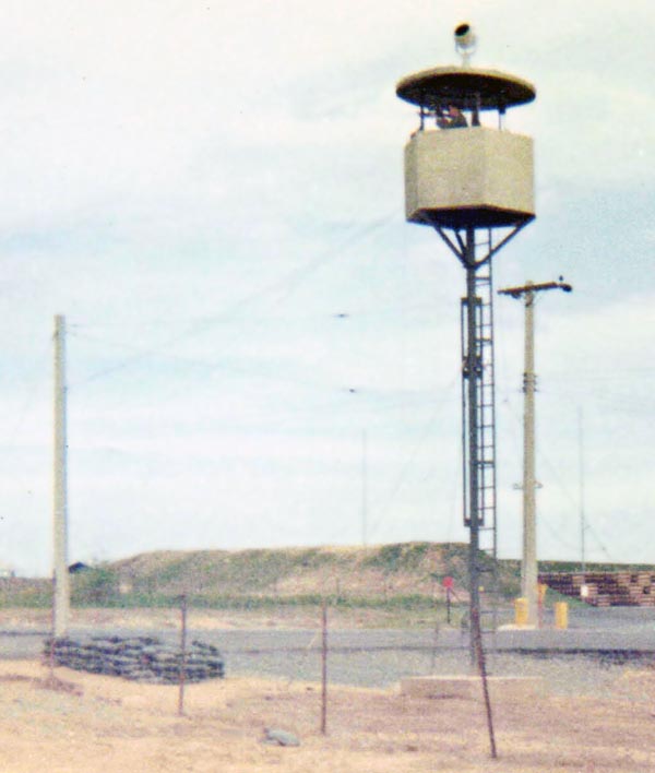 2b. Biên Hòa AB, Ammo Dump Tower. Close Up. Photo by: Ernest Govea, BH, 3rd SPS, 1968-1969.