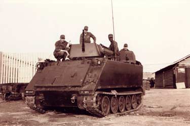 3. Biên Hòa AB, SP M113 APC Close Up, with .50cal. Photo by: Ernest Govea. 1968-1969.