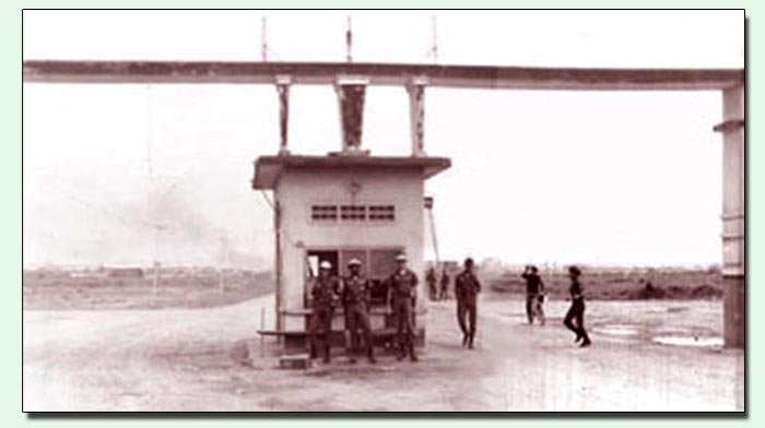 1.a Above: Bien Hoa AB Main Gate. 1b. Below: Close Up. Photo by: Lew Lebowitz, LM 241, BH, 3rd SPS. 1966-1968.