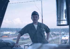 1. Ban Mê Thuột, Coryell Air Field. Ken De Russy and view from Tower. Photo by: Ken De Russy. 1969-1970.