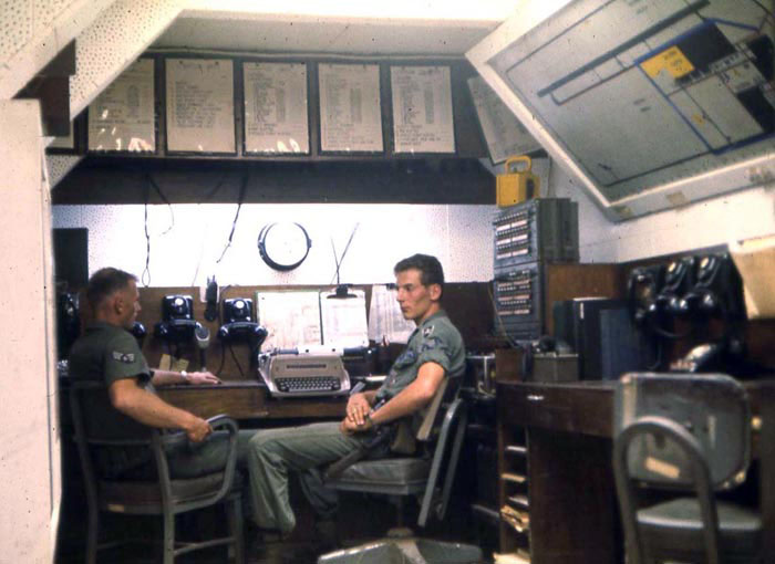 Bien Thuy Air Base, USAF 632nd Security Police Squadron, Combat Control Center. Everything's calm... until it's not. MSgt Summerfield: 18