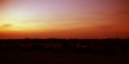Bien Thuy Air Base, perimeter bunkers at sunset. MSgt Summerfield: 02