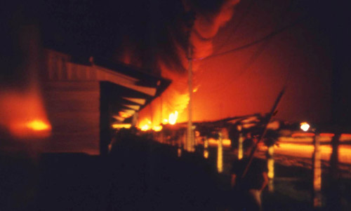 Bien Thuy Air Base mortar-attack strikes POL and barracks area. MSgt Summerfield, 1968: 22