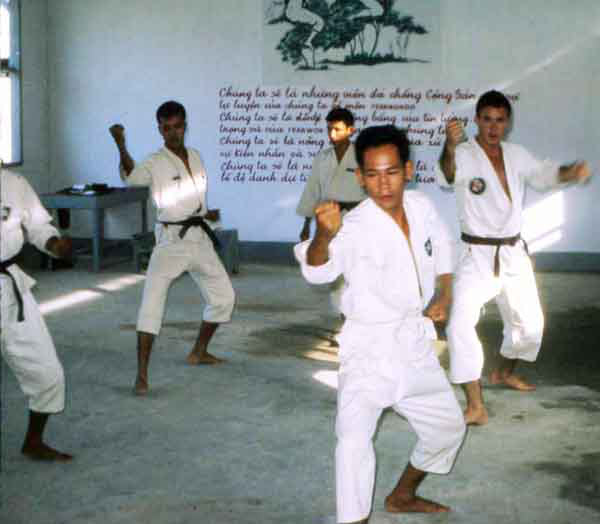 Bien Thuy Air Base, Dojo workout. MSgt Summerfield, 1968: 40