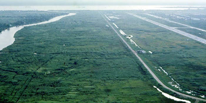 Bien Thuy Air Base, Mekong Delta-1 tower, North view, perimeter towers and bunkers. MSgt Summerfield: 09