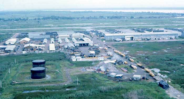 Bien Thuy Air Base, POL tanks and POL canopy pumps that burnt in TET 1968. MSgt Summerfield, 1968: 17