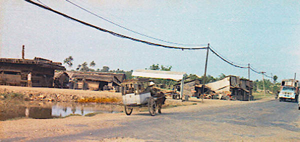 61) Cow drawn produce Cart on the road back to Bình Thủy Air Base.