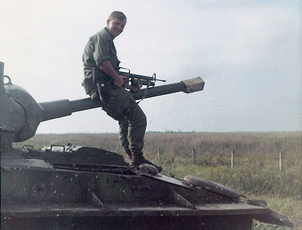 10. BT Air Base: Guy on old tank – can’t recall his name. Photo by Jaime Lleras. 1970.