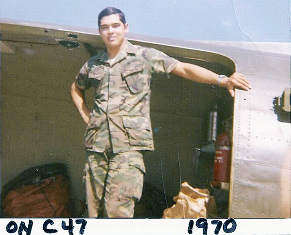 16. BT Air Base: Jaime in the Delta Queen, heading for 3-day R&R in Hong Kong. Photo by Jaime Lleras. 1970.