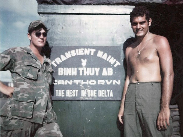 21. BT Air Base: Dragon and a Puerto Rican brother. Photo by Jaime Lleras. 1970.