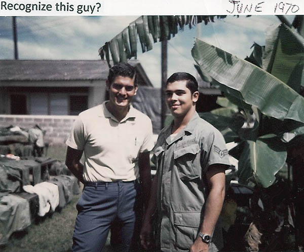 22. BT Air Base: Jaime and a Puerto Rican brother. Photo by Jaime Lleras. 1970.