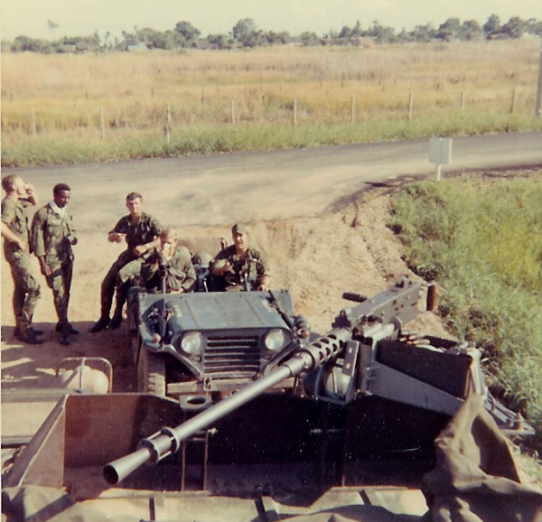 1) Bình Thủy AB perimeter. QRT, truck with .50 cal.