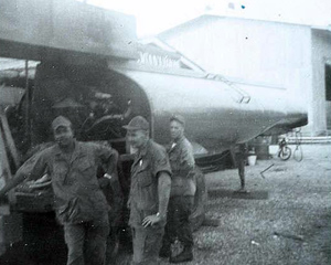 8. Firemen by a larger converted fuel tanker for foaming the runway faster.