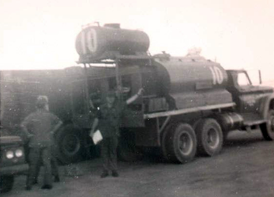 7. We modified a water tanker truck so it could foam the runway.