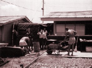 5: NCOs building a patio