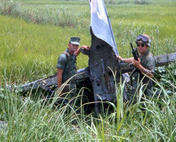 2. Bình Thủy Air Base: Aircraft tail. 1968. Photo by: David Summerfiled, LM 186 (RIP), TSN, 377th SPS; VT (TDY); BT, 632nd SPS. 1967-1968.