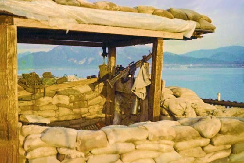 21. Cam Ranh Bay AB, M60 Bunker oversees Bay. 1972-1973. Photo by: John Bladera, CRB, 12th SPS; HTI, DET-1/619th, SPS (TCS); NT, 14th SPS; DN, 366th SPS. 1968-1969; 1970.