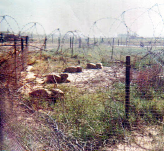 2. Đông Hà Air Base, Perimeter concertina wire and minefield.