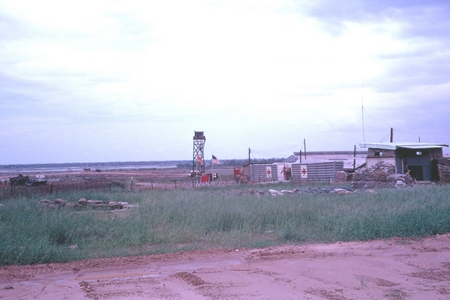 21. US Navy Med Hospital. US and SVN Flags (center).