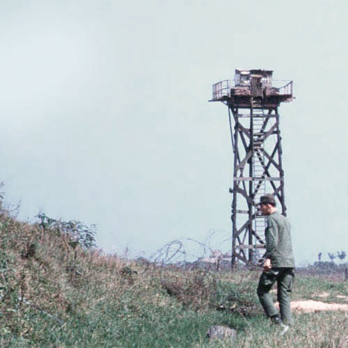 4. Đông Hà Air Field: Bunker-14 night view of perimeter (composite view). Photo by: Frank Lewicki, DET DH, 1/366th SPS, 1967-1968.