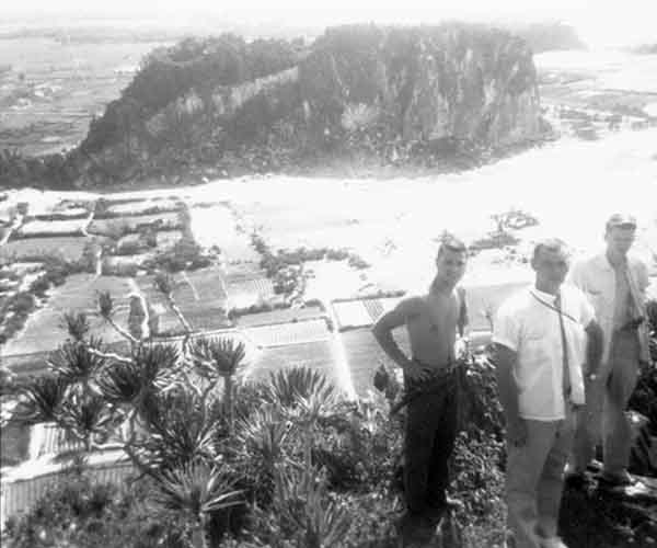 Oon Marble Mountain, L to R Joe Morgan, Smokey Thomason and Red Graham (All AP's).