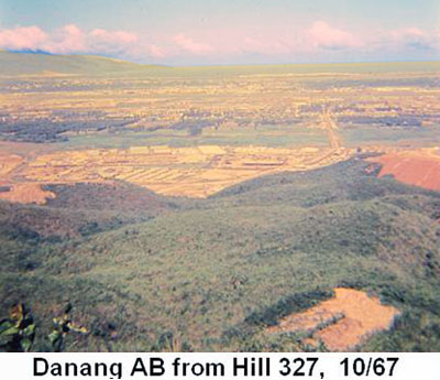 Đà Nẵng Air Base, viewed from Freedom Hill 327, Oct. 1967.