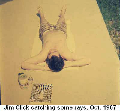 Đà Nẵng Air Base: Jim Click catching some rays. Oct. 1967.
