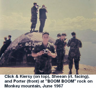 Đà Nẵng: Click and Kiersy, Sheean and Porter, Boom-Boom Rock on Monkey Mountain. June 1967