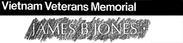 Vietnam Veterans Memorial, Wall Rubbing: James B Jones.