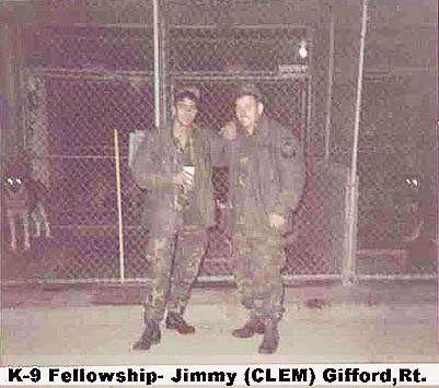 3. Đà Nẵng Air Base: 366th SPS K-9 handlers. Photo by James W. Gifford Jr., 1968-1969.