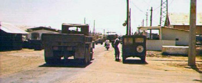1a. Da Nang AB, Main Gate. 1969. Photos by: Russell L. Harrell (RIP LM-111, July 1, 2001), PR, 821st CSPS; DN, 366th SPS, 1968-1969.