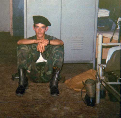 17. Đà Nẵng Air Base: 366th SPS, Hooch-mate Steven Clark. Photo by Konrad F. Kottke, 1971-1972.