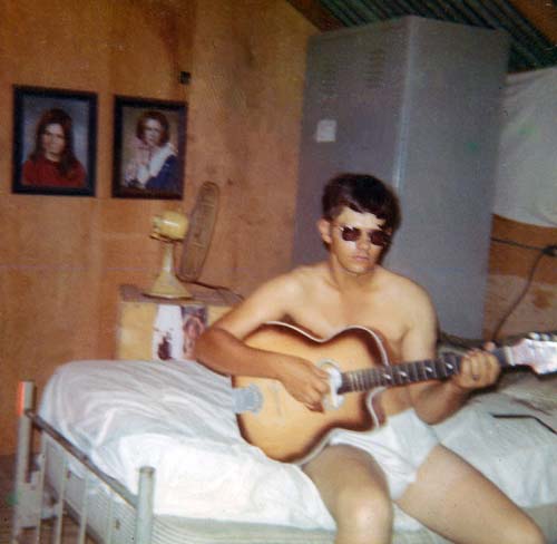 11. Đà Nẵng Air Base: 366th SPS, Inside my Houch taking it easy.  Photo by Konrad F. Kottke, 1971-1972.