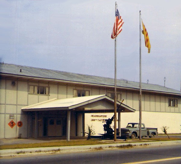 1. Đà Nẵng Air Base: 366th SPS Headquarters building. Photo by Gary LaTour. 1972.