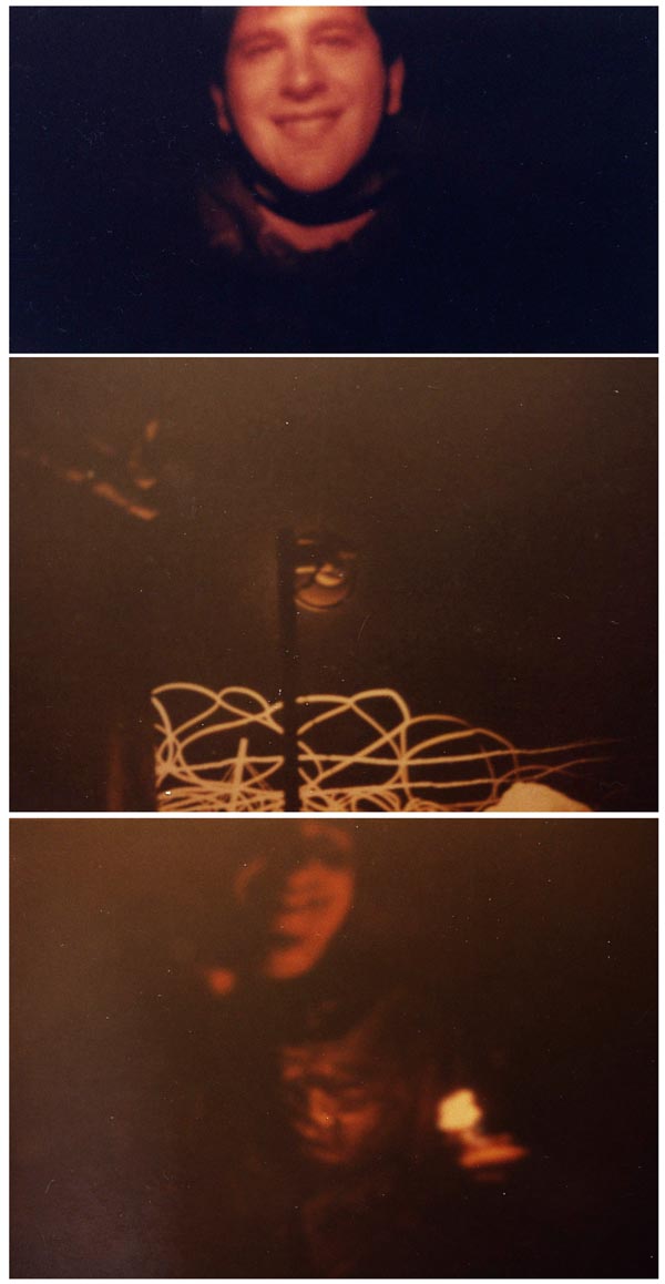 (6) (7) (8) This strip are three photos from Night Perimeter, shot with natural light, and muddied up after 40 years.
