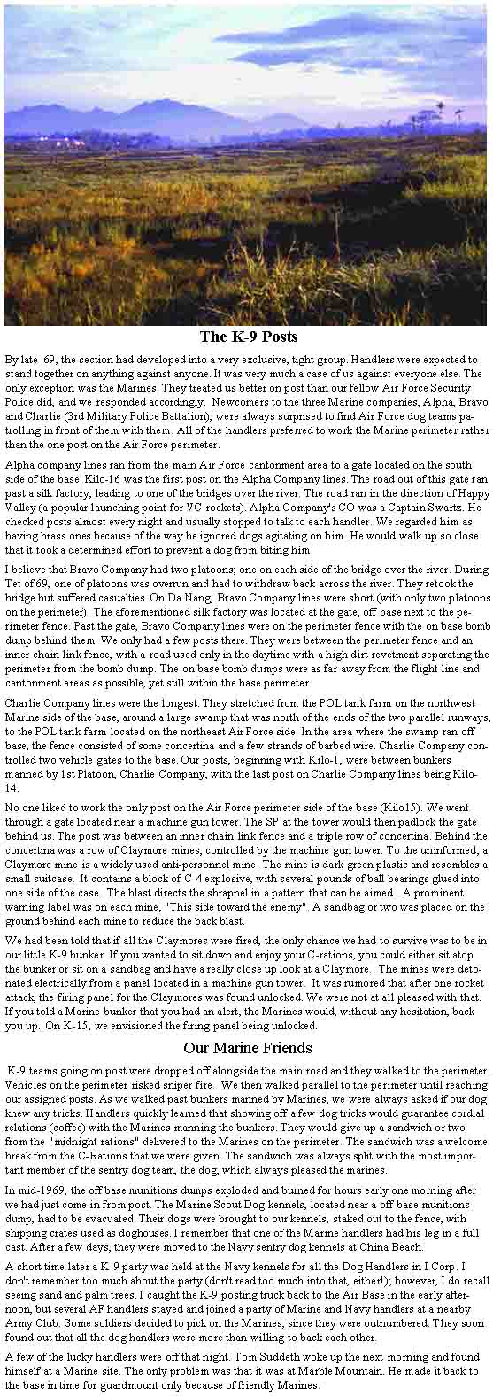 K-9 Posts article.
