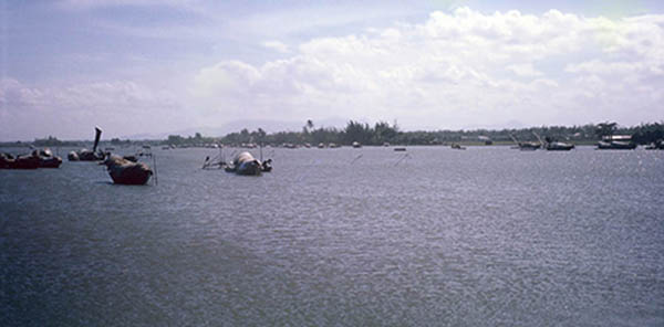 9. China Beach, Đà Nẵng: Sampans at anchor.