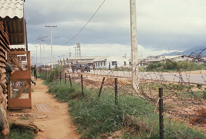 11. Đà Nẵng AB, Tent City: Air Raid Siren sounds base wide. It is unknown if the base is under attack, but the take-cover alert is broadcast. 1965.