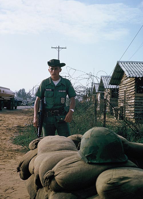 3. Đà Nẵng AB, Tent City: Let me get this straight... you, wanna go where? 1965. Airman Wallis, guarding hard! Another tentmate I would like to hear from. 