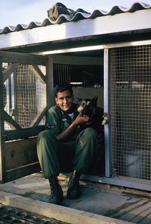 11. Đà Nẵng, K-9 Growl Pad: Gary Eberbach and Bucky. 1965-1966.