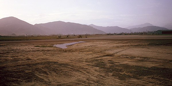 36. Đà Nẵng AB, K-9 Growl Pad: View from K-9 posting truck S/B perimeter road. 1965.